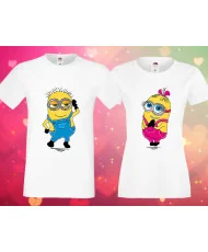 Комплект тениски за влюбени Миньони Minions love couple 2