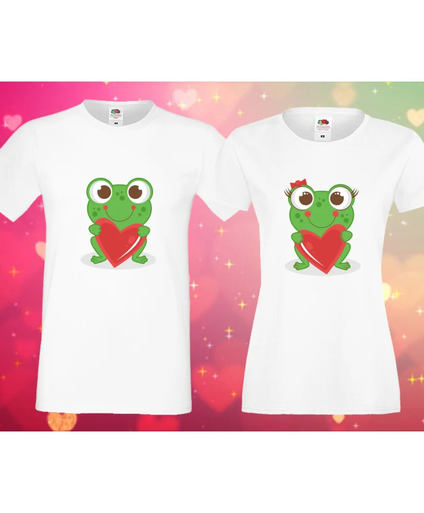 Комплект тениски за влюбени Жабки love frogs couple Комплект тениски за влюбени Жабки love frogs couple