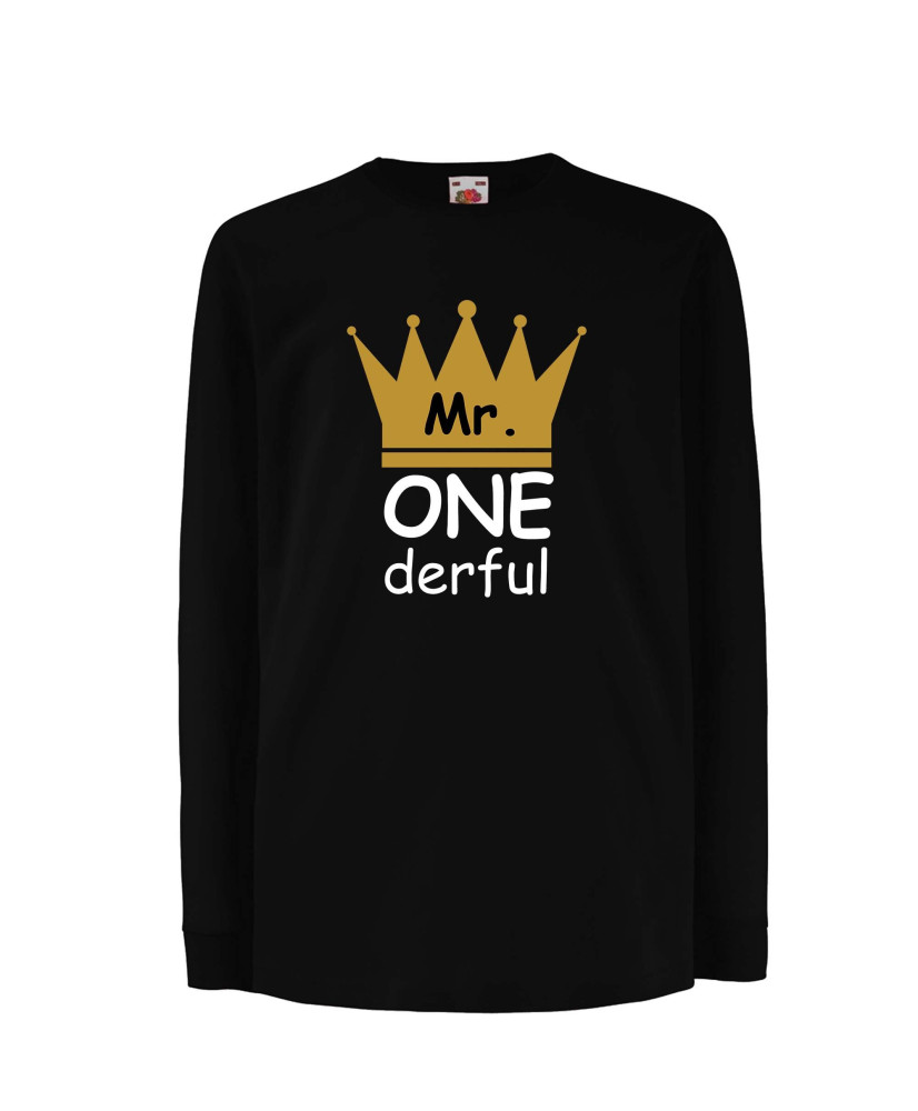 Детска тениска Рожден ден Mr ONE derful Детска тениска Рожден ден Mr ONE derful