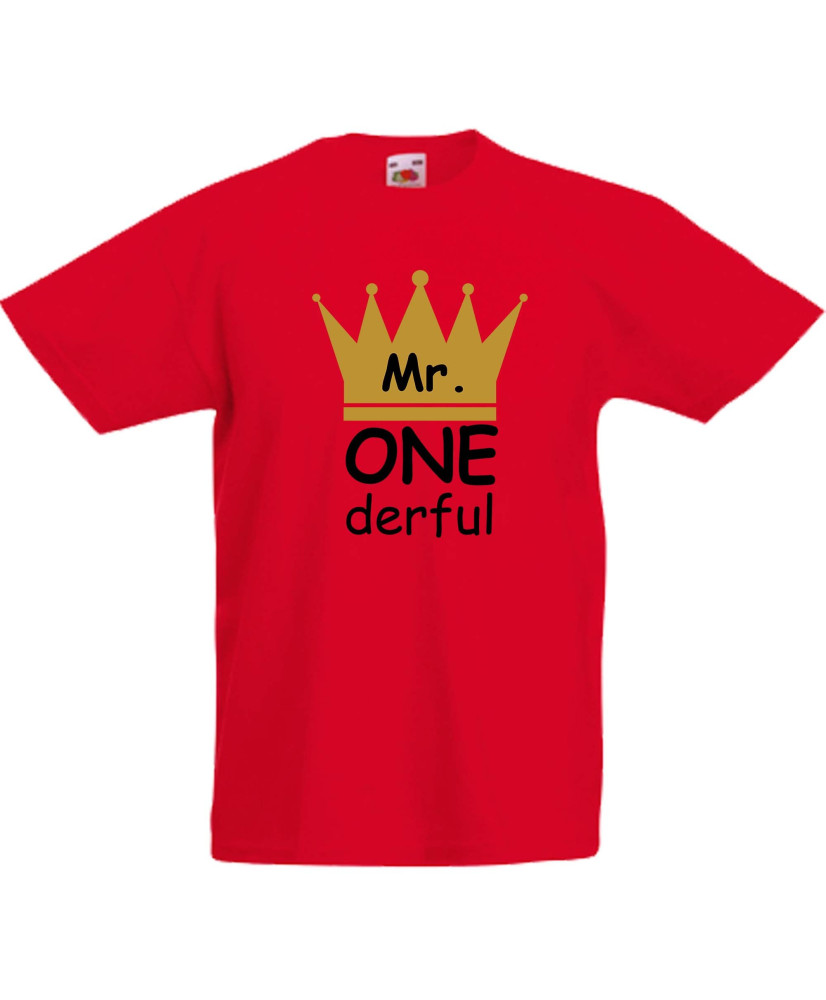 Детска тениска Рожден ден Mr ONE derful