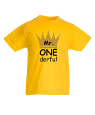 Детска тениска Рожден ден Mr ONE derful