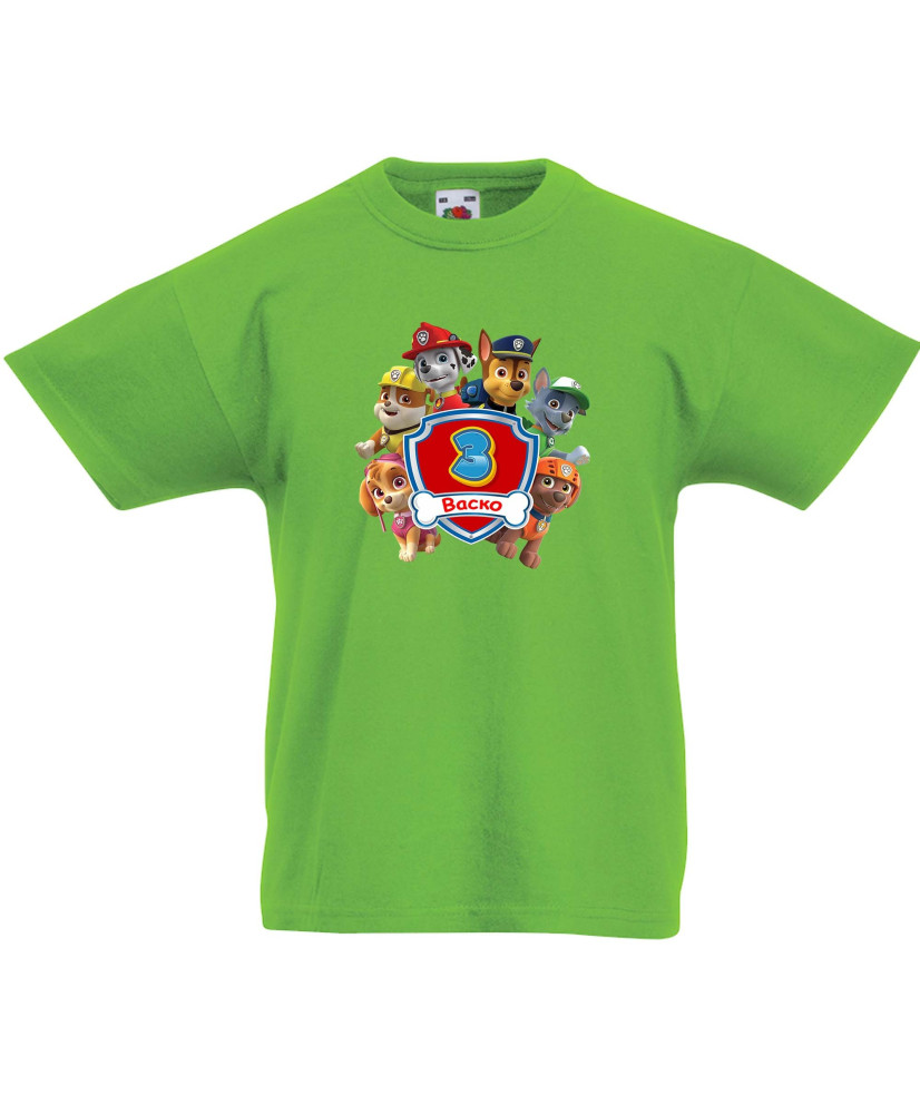 Детска тениска Paw Patrol + име