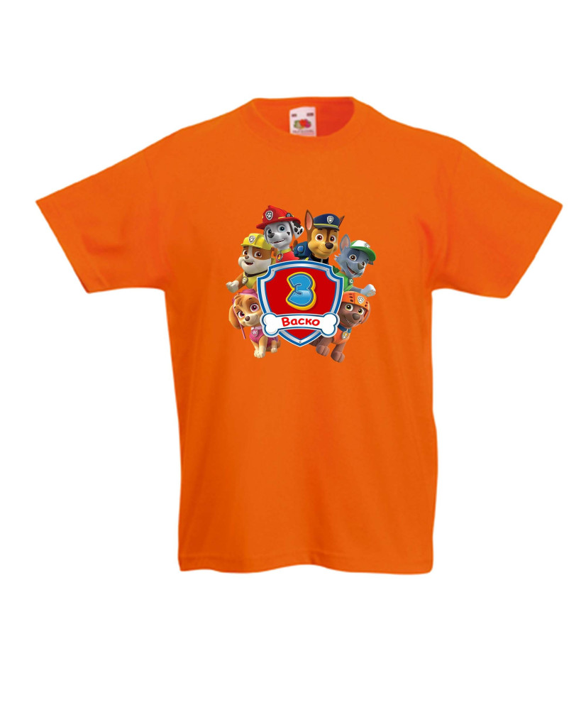 Детска тениска Paw Patrol + име Детска тениска Paw Patrol + име