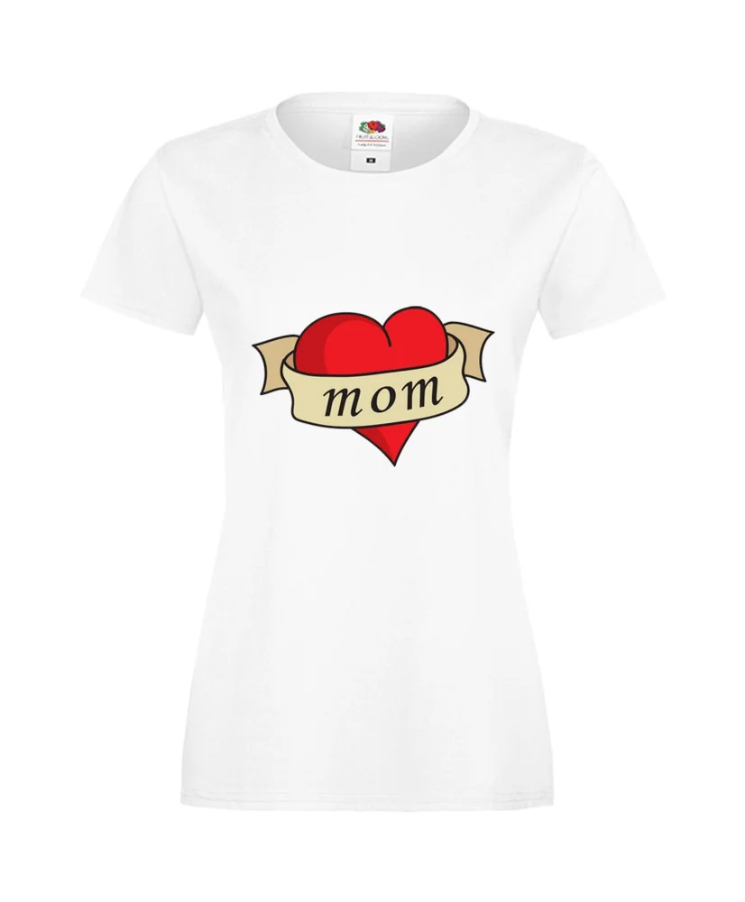 Дамска тениска с къс ръкав 8ми март mom heart t-shirt Дамска тениска с къс ръкав 8ми март mom heart t-shirt