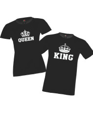 Комплект тениски за влюбени King Queen