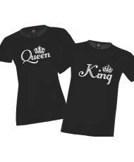 Комплект тениски за влюбени King Queen 2