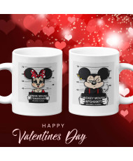 Комплект чаши за влюбени Mickey Minnie mouse bad Свети Валентин