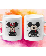 Комплект чаши за влюбени Mickey Minnie mouse bad Свети Валентин