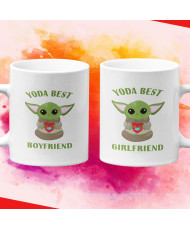 Комплект чаши за влюбени Baby Yoda best girlfriend boyfriend Свети Валентин