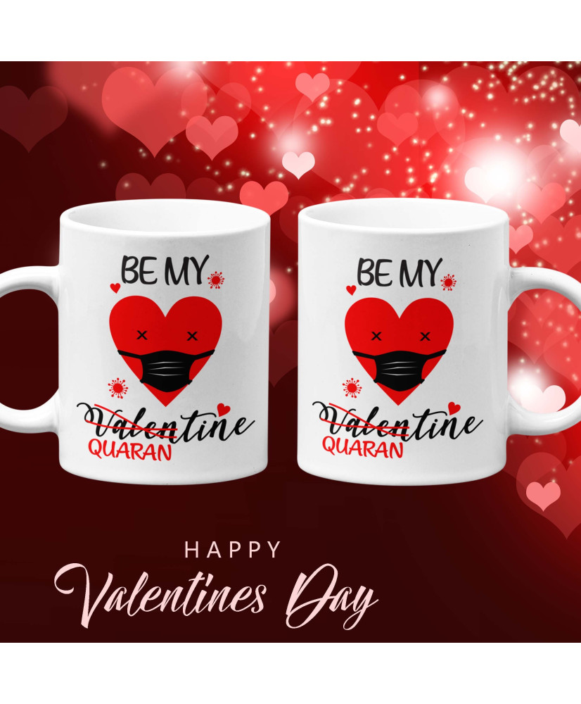 Комплект чаши за влюбени Be my quarantine ValentineСвети Валентин Комплект чаши за влюбени Be my quarantine ValentineСвети Валентин
