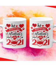 Комплект чаши за влюбени Our 1st Valentine in QuarantineСвети Валентин
