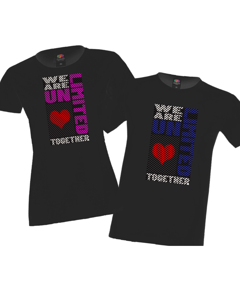 We are unlimited together сърце Комплект тениски за влюбени We are unlimited together сърце Комплект тениски за влюбени