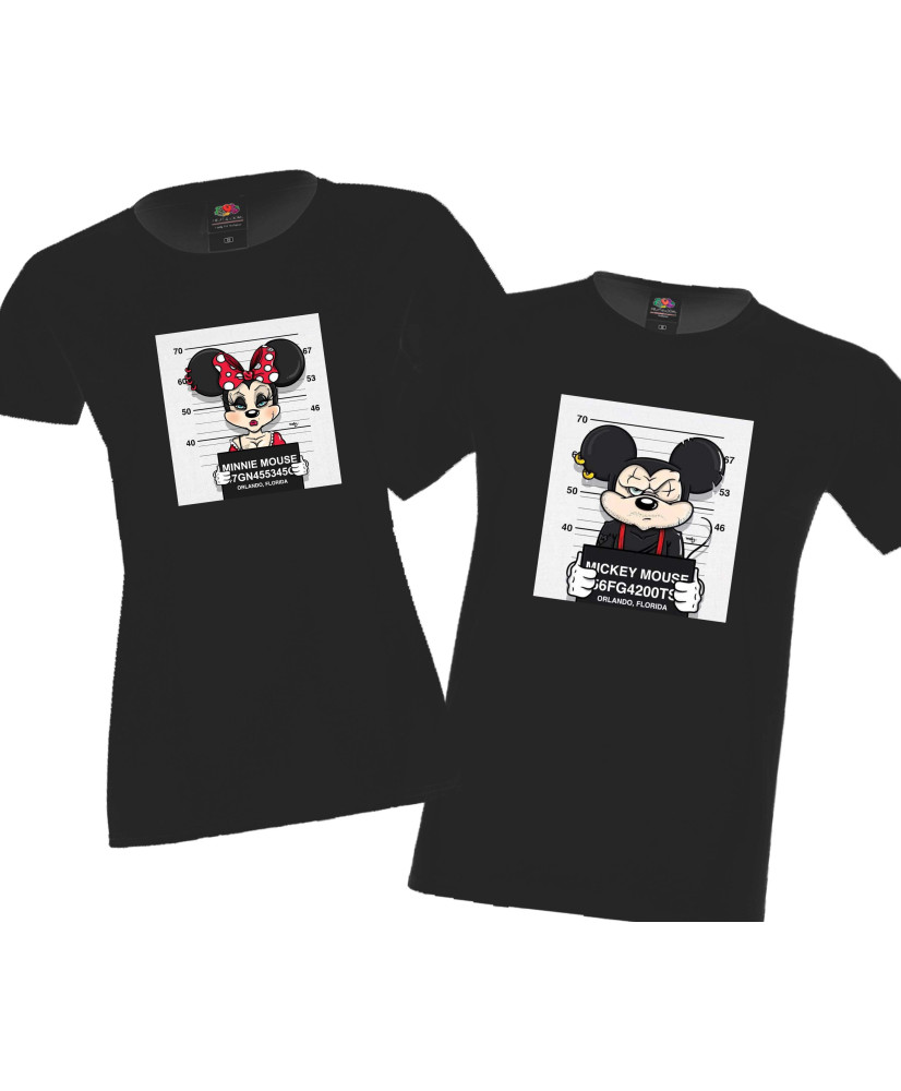 Тениски за влюбени Комплект Mickey Minnie Mouse bad Тениски за влюбени Комплект Mickey Minnie Mouse bad