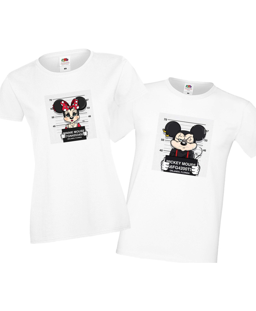 Тениски за Свети Валентин Mickey Minnie Mouse bad Комплект тениски за влюбени Тениски за Свети Валентин Mickey Minnie Mouse bad Комплект тениски за влюбени