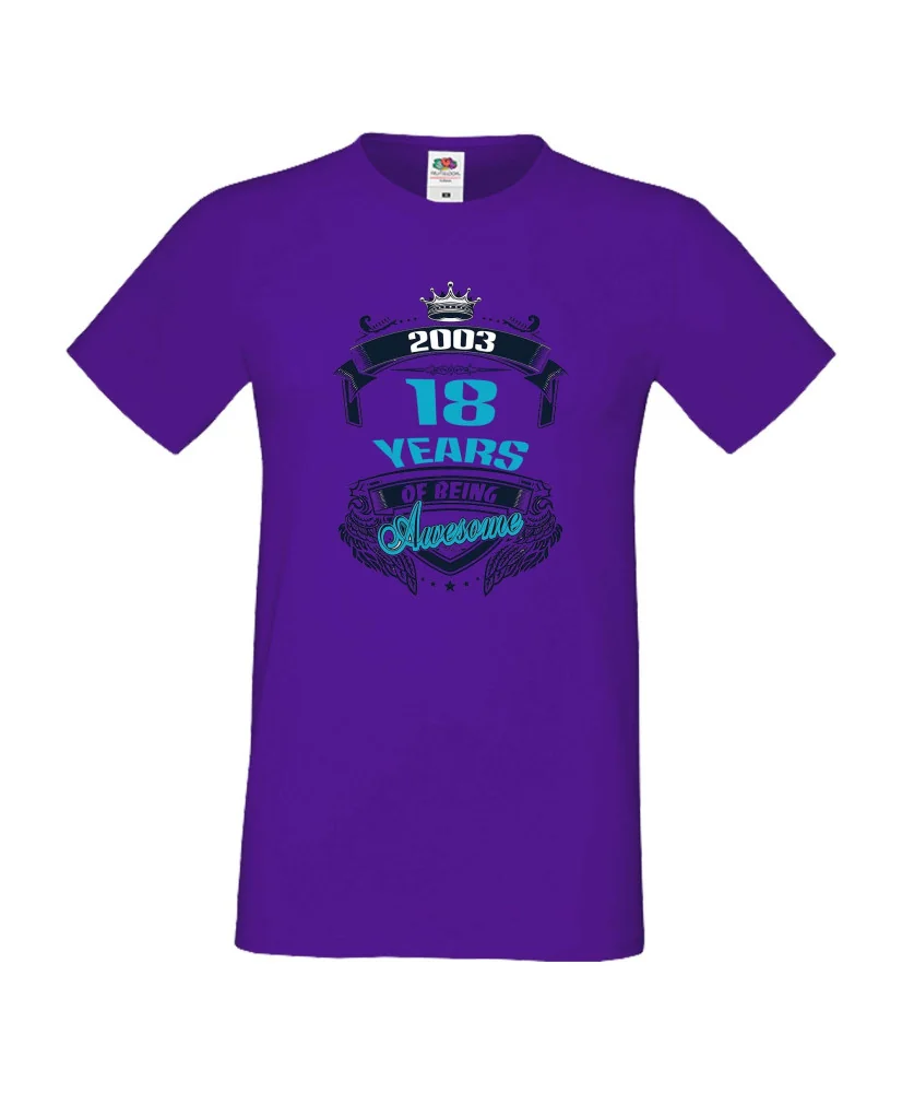 Мъжка тениска 18 years of being awesome Мъжка тениска 18 years of being awesome