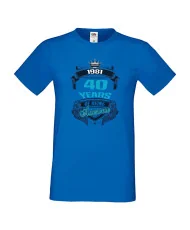 Мъжка тениска 40 years of being awesome