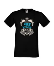 Мъжка тениска 40 years of being awesome