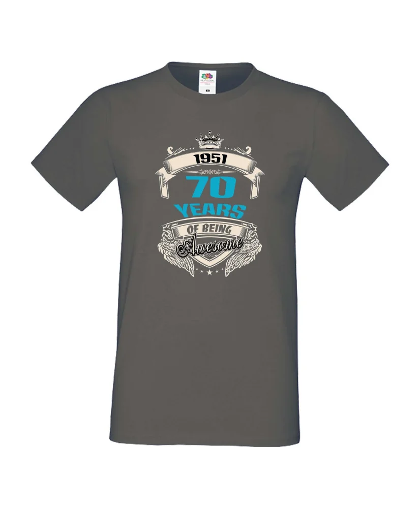 Мъжка тениска 70 year of being awesome Мъжка тениска 70 year of being awesome