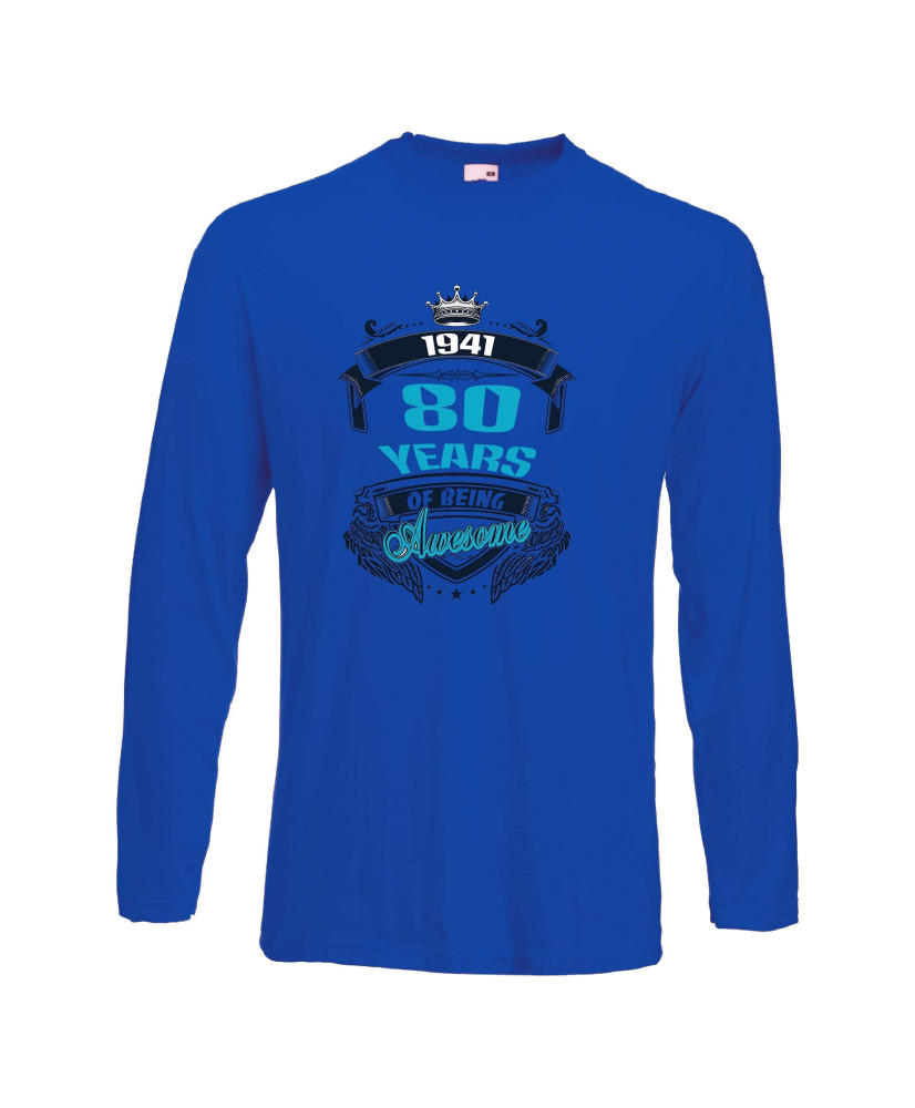 Мъжка тениска 80 year of being awesome Мъжка тениска 80 year of being awesome