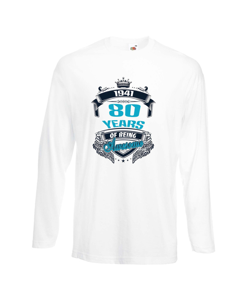 Мъжка тениска 80 year of being awesome Мъжка тениска 80 year of being awesome