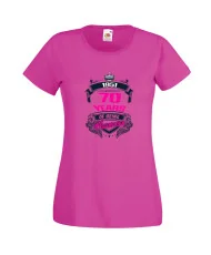 Дамска тениска 70 year of being awsome - pink