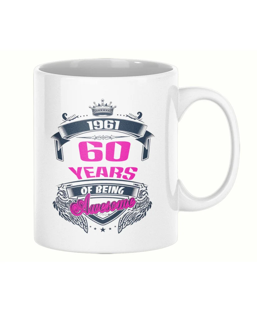 Чаша 60 years of being awesome 1961 PINK MUG