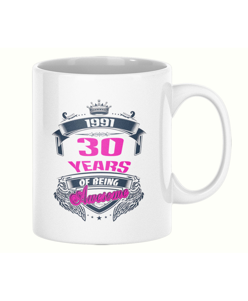 Чаша 30 years of being awesome 1991 PINK MUG Чаша 30 years of being awesome 1991 PINK MUG