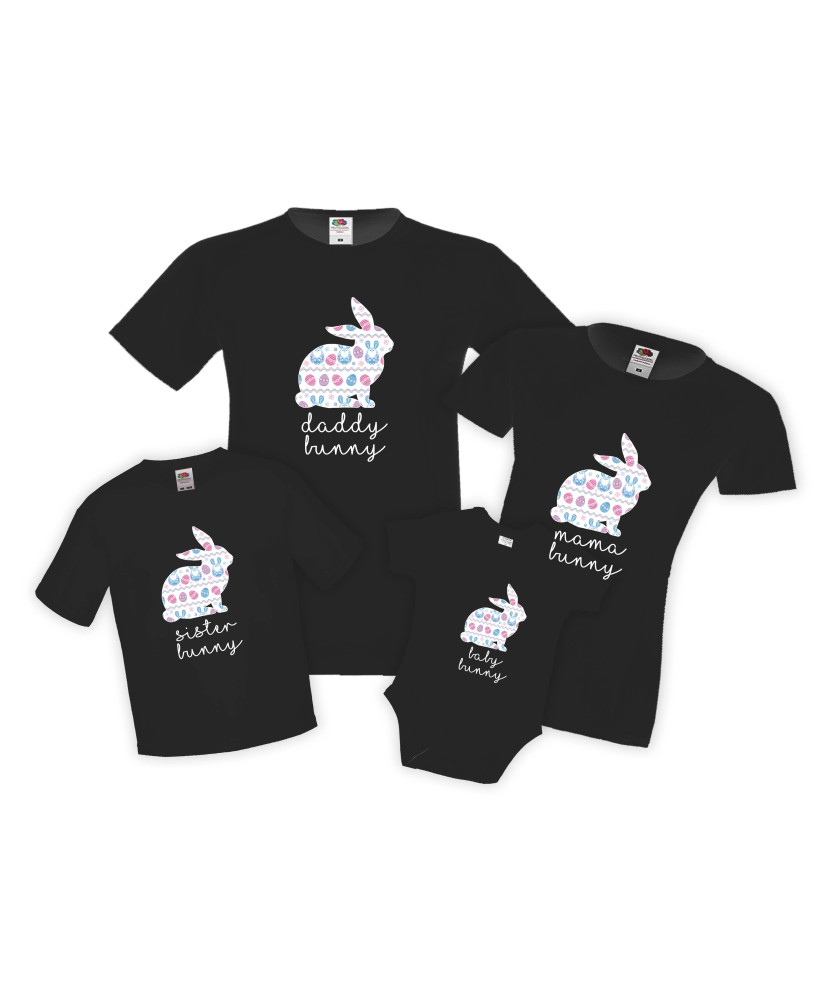 Семеен комплект тениски Великден Bunny Ears Mommy Daddy Brother Sister Baby