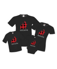 Семеен комплект тениски Великден Bunny Buffalo Mommy Daddy Brother Sister Baby