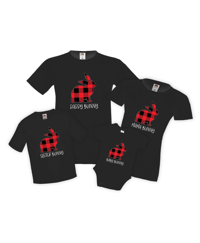 Семеен комплект тениски Великден Bunny Buffalo Mommy Daddy Brother Sister Baby Семеен комплект тениски Великден Bunny Buffalo Mommy Daddy Brother Sister Baby