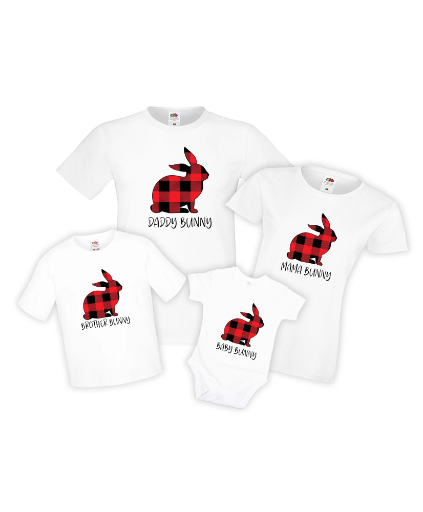 Семеен комплект тениски Великден Bunny Buffalo Mommy Daddy Brother Sister Baby Семеен комплект тениски Великден Bunny Buffalo Mommy Daddy Brother Sister Baby