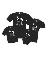 Семеен комплект тениски Великден Bunny Face Mommy Daddy Brother Sister Baby