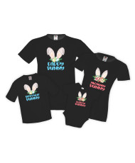 Семеен комплект Великден Заешки уши Mommy Daddy Brother Sister Baby