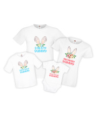 Семеен комплект Великден Заешки уши Mommy Daddy Brother Sister Baby