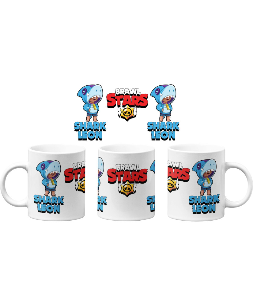 Чаша Brawl Stars Shark Leon Brawl Stars MUG Чаша Brawl Stars Shark Leon Brawl Stars MUG