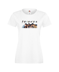 Дамска тениска Приятели Friends Сериал Снимка актьори