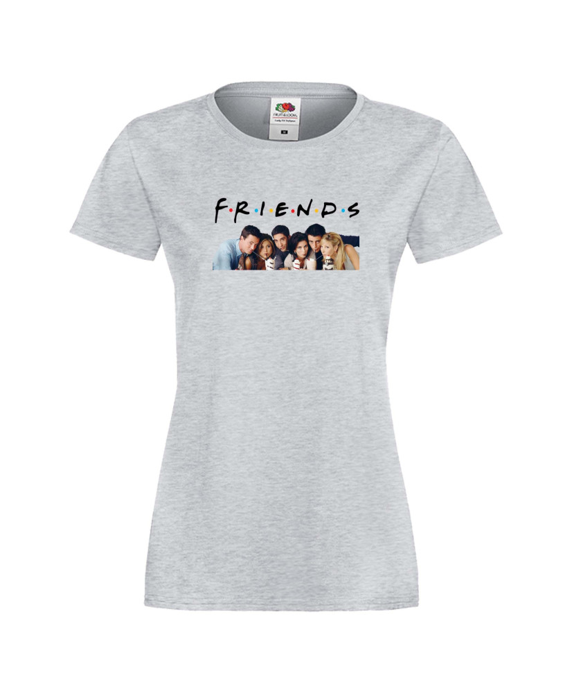 Дамска тениска Приятели Friends Сериал Снимка актьори Дамска тениска Приятели Friends Сериал Снимка актьори