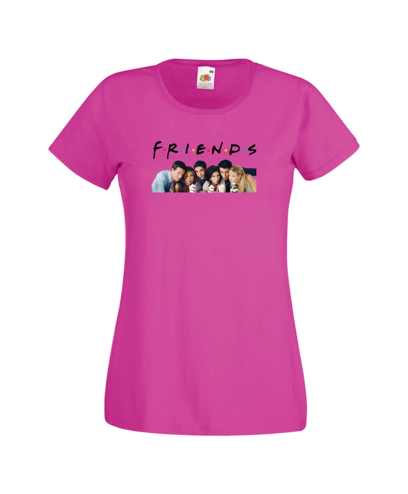 Дамска тениска Приятели Friends Сериал Снимка актьори Дамска тениска Приятели Friends Сериал Снимка актьори