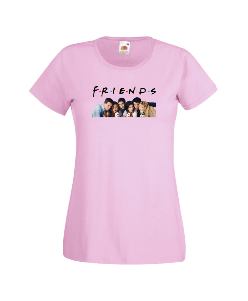 Дамска тениска Приятели Friends Сериал Снимка актьори Дамска тениска Приятели Friends Сериал Снимка актьори