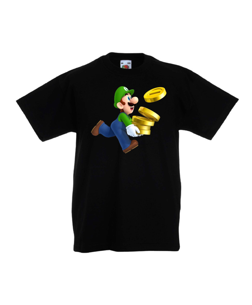 Детска тениска Супер Марио Luigi Coins