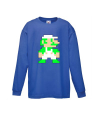 Детска тениска Луиджи Luigi 8-bit Супер Марио Super Mario