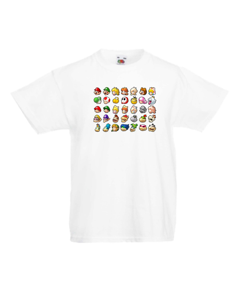 Детска тениска Супер Марио Nintendo Games Heads Детска тениска Супер Марио Nintendo Games Heads