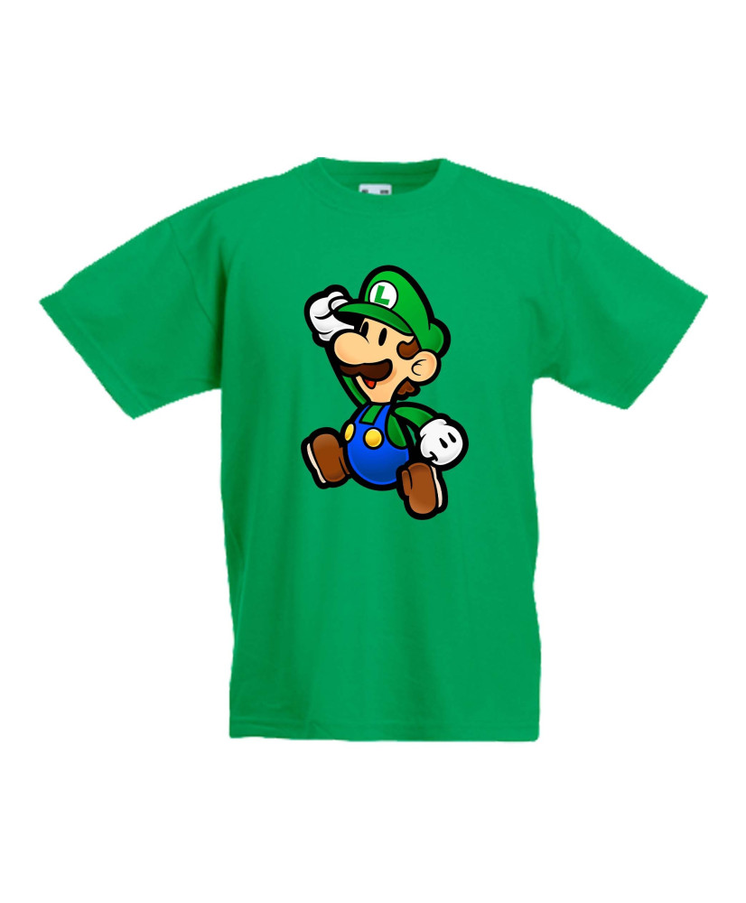 Детска тениска Супер Марио Luigi Mario Paper