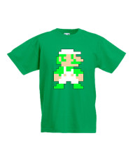 Детска тениска Луиджи Luigi 8-bit Супер Марио Super Mario