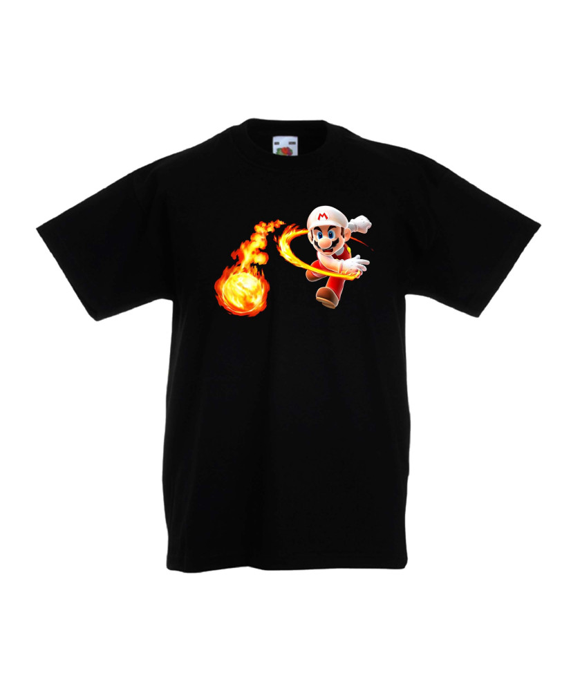 Детска тениска Супер Марио Super Mario Fireball Детска тениска Супер Марио Super Mario Fireball