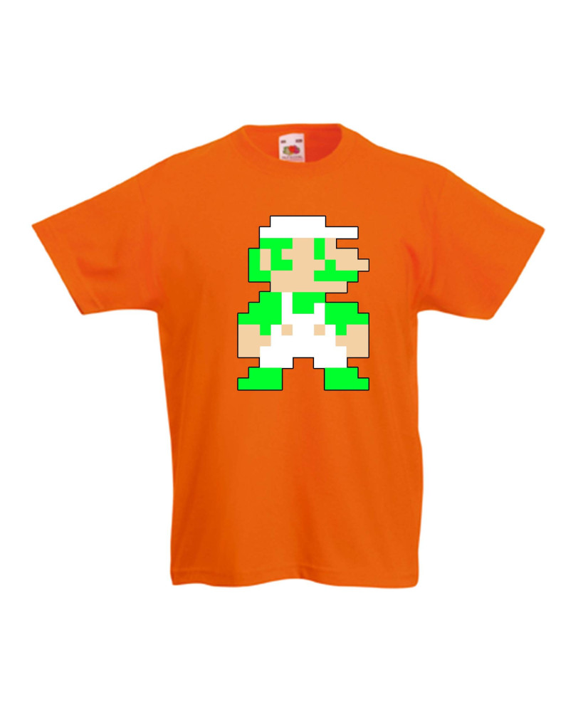 Детска тениска Луиджи Luigi 8-bit Супер Марио Super Mario
