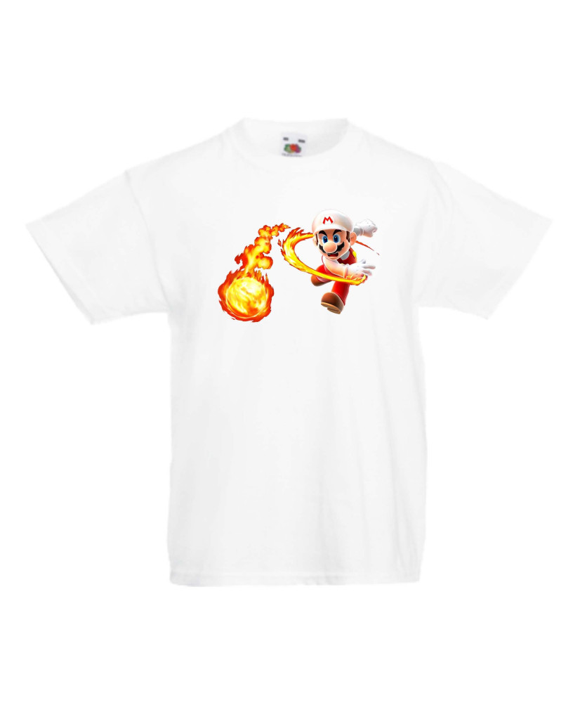 Детска тениска Супер Марио Super Mario Fireball Детска тениска Супер Марио Super Mario Fireball