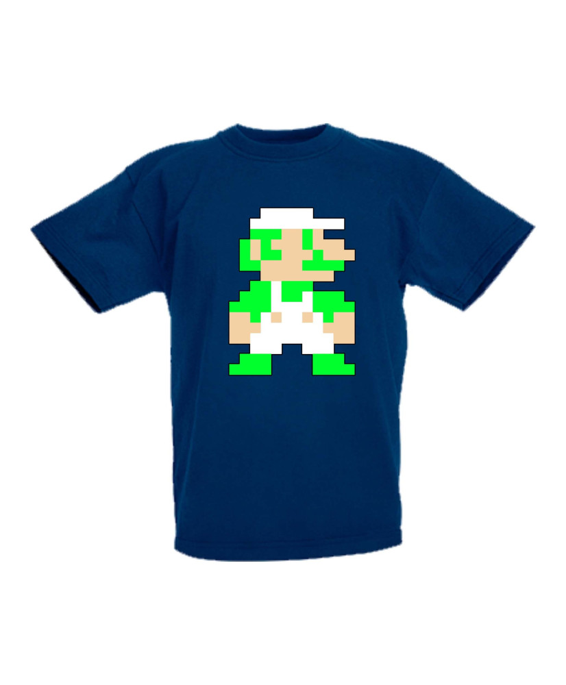 Детска тениска Луиджи Luigi 8-bit Супер Марио Super Mario