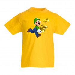 Детска тениска Супер Марио Luigi Coins