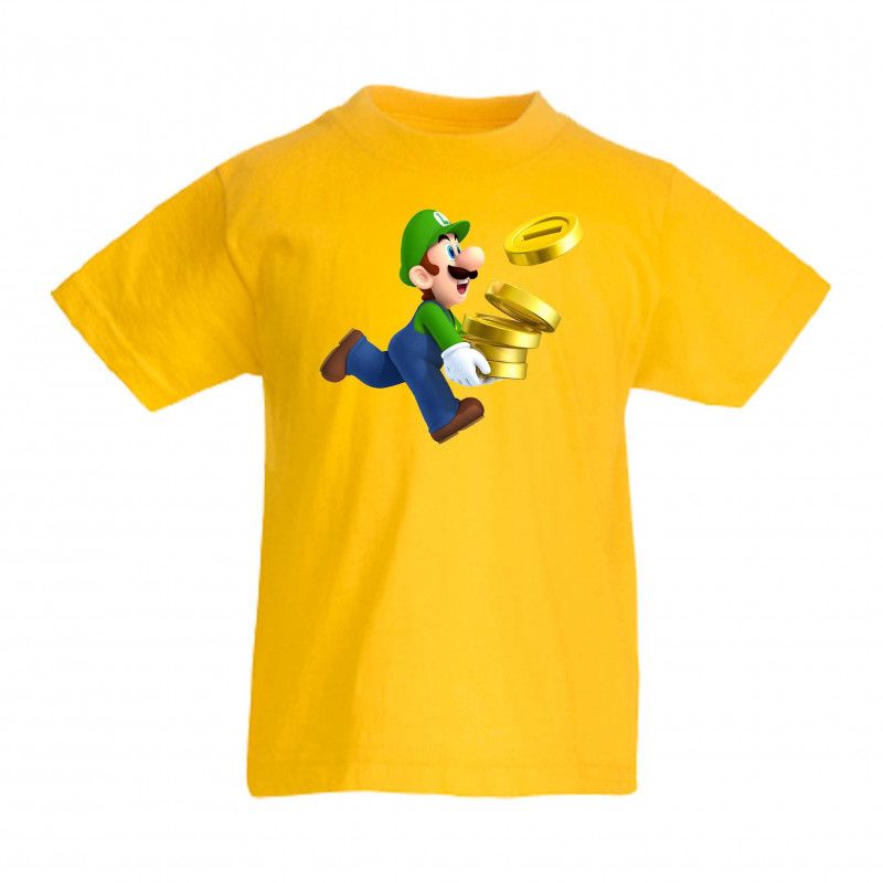 Детска тениска Супер Марио Luigi Coins Детска тениска Супер Марио Luigi Coins
